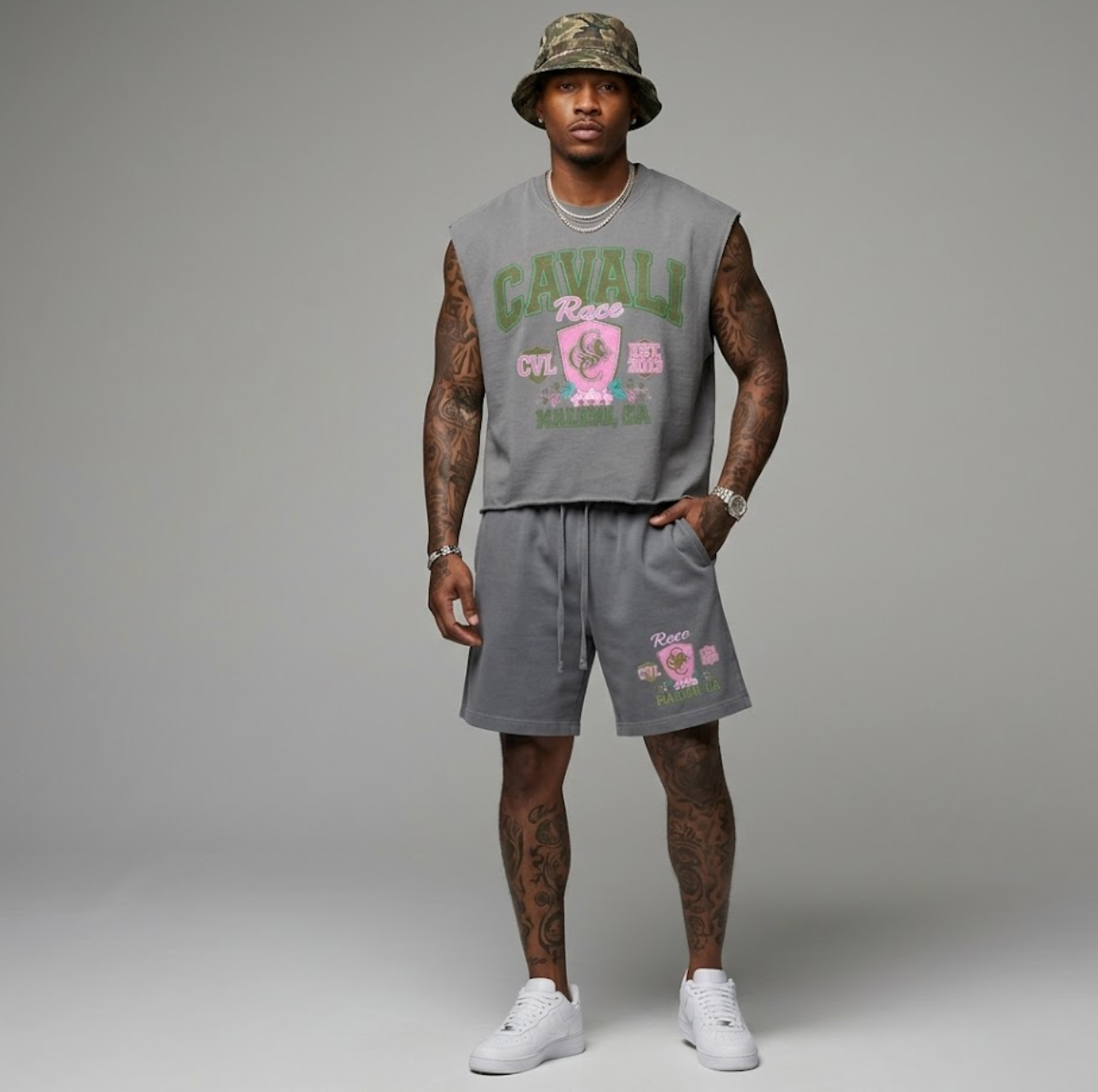 Cavali Race Terry Boxy Tank Top