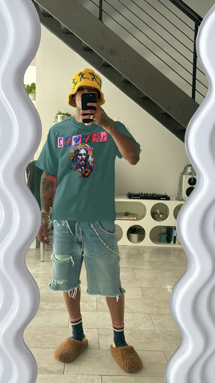 Jesus Art Piece Oversized Tee