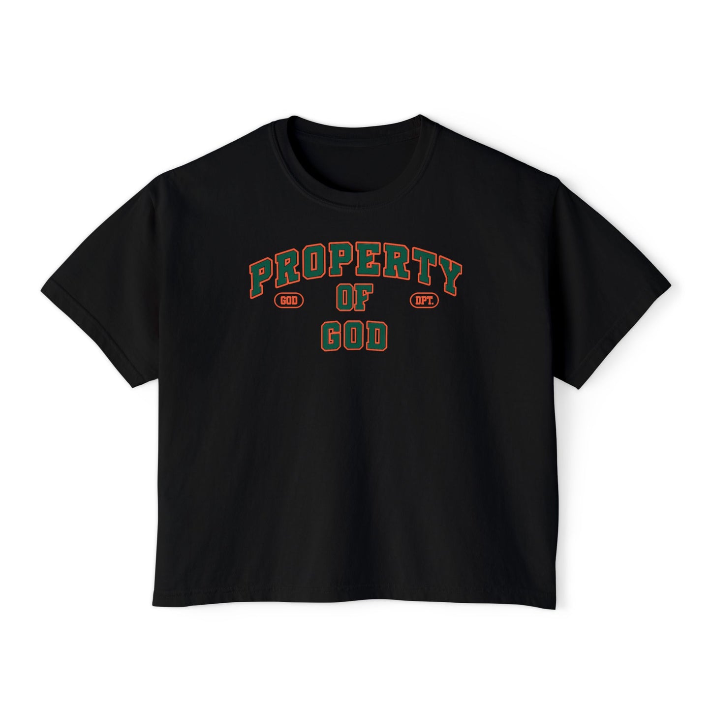 Property Of God Cropped T-Shirt