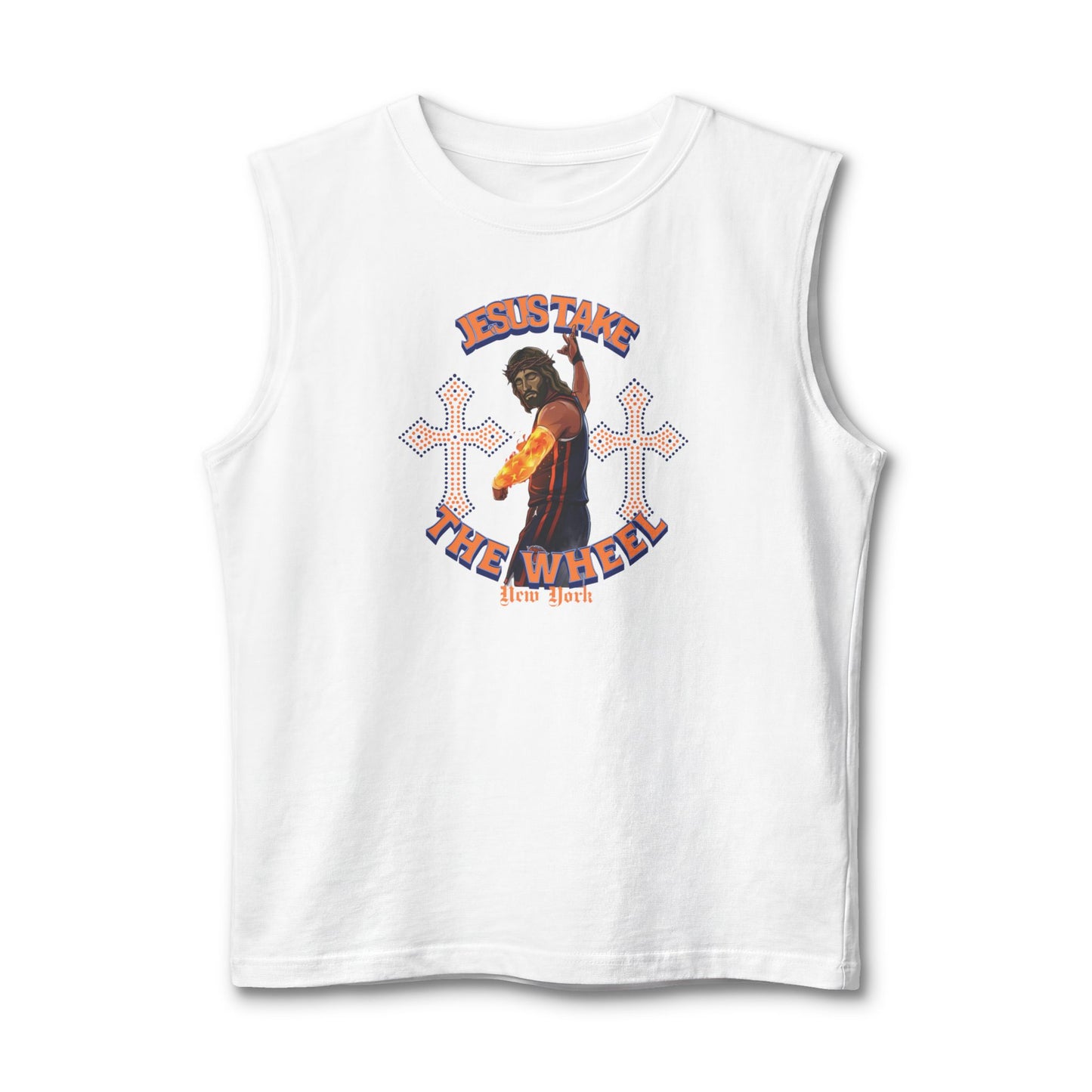 NYK Jesus Take The Wheel Cut Sleeve Shirt