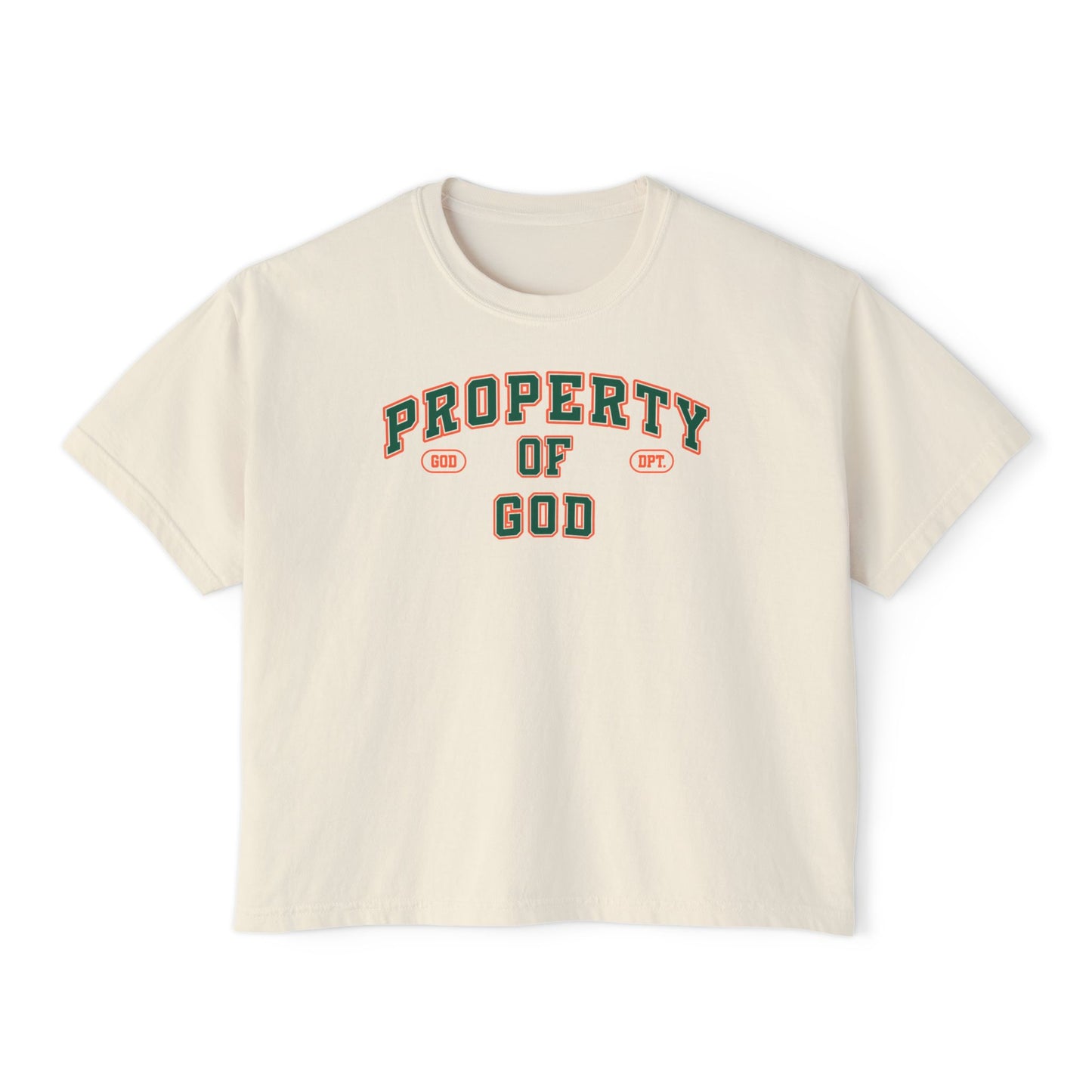 Property Of God Cropped T-Shirt