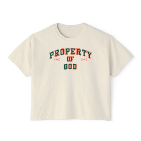 Property Of God Cropped T-Shirt