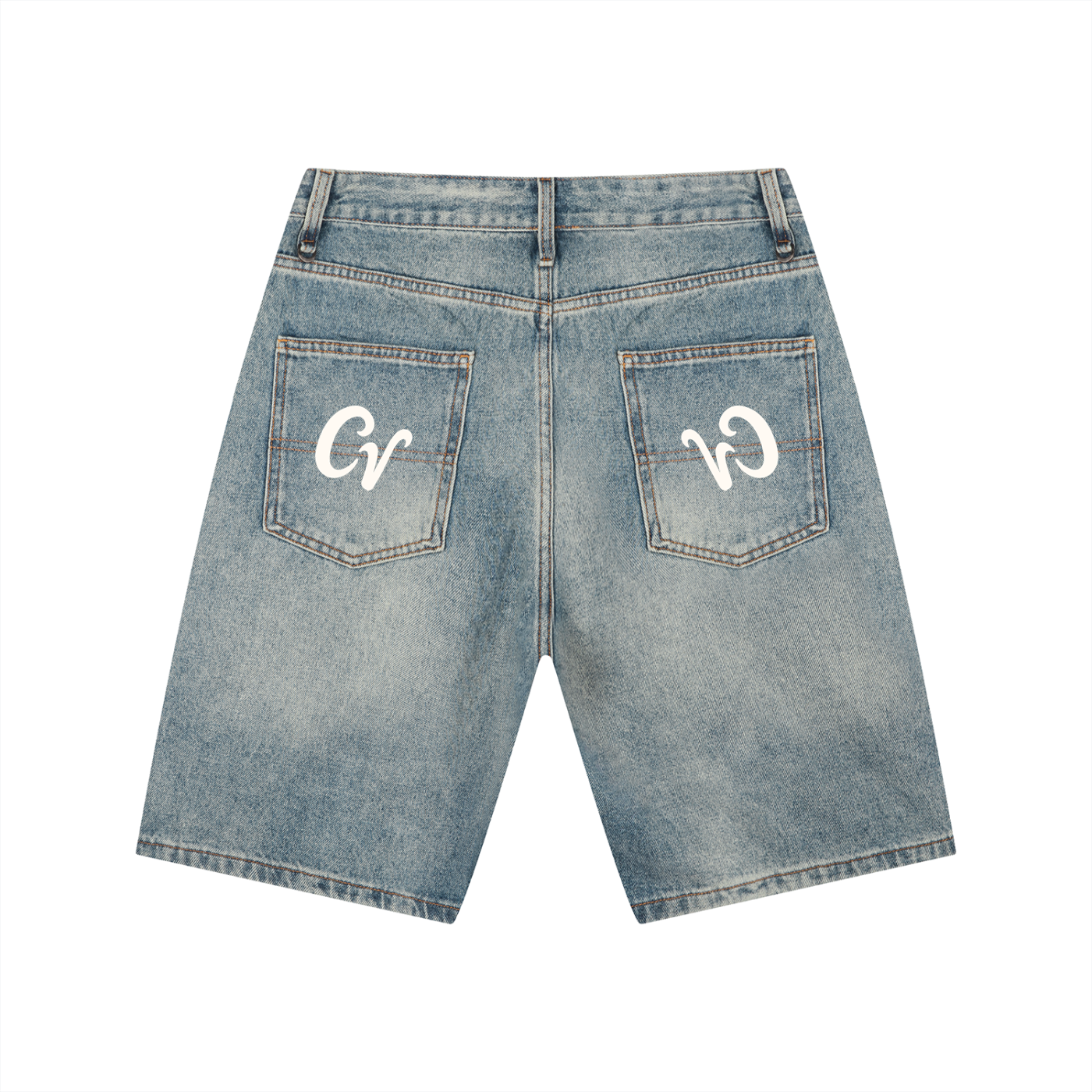 CV Flag Vintage Wash Denim Shorts