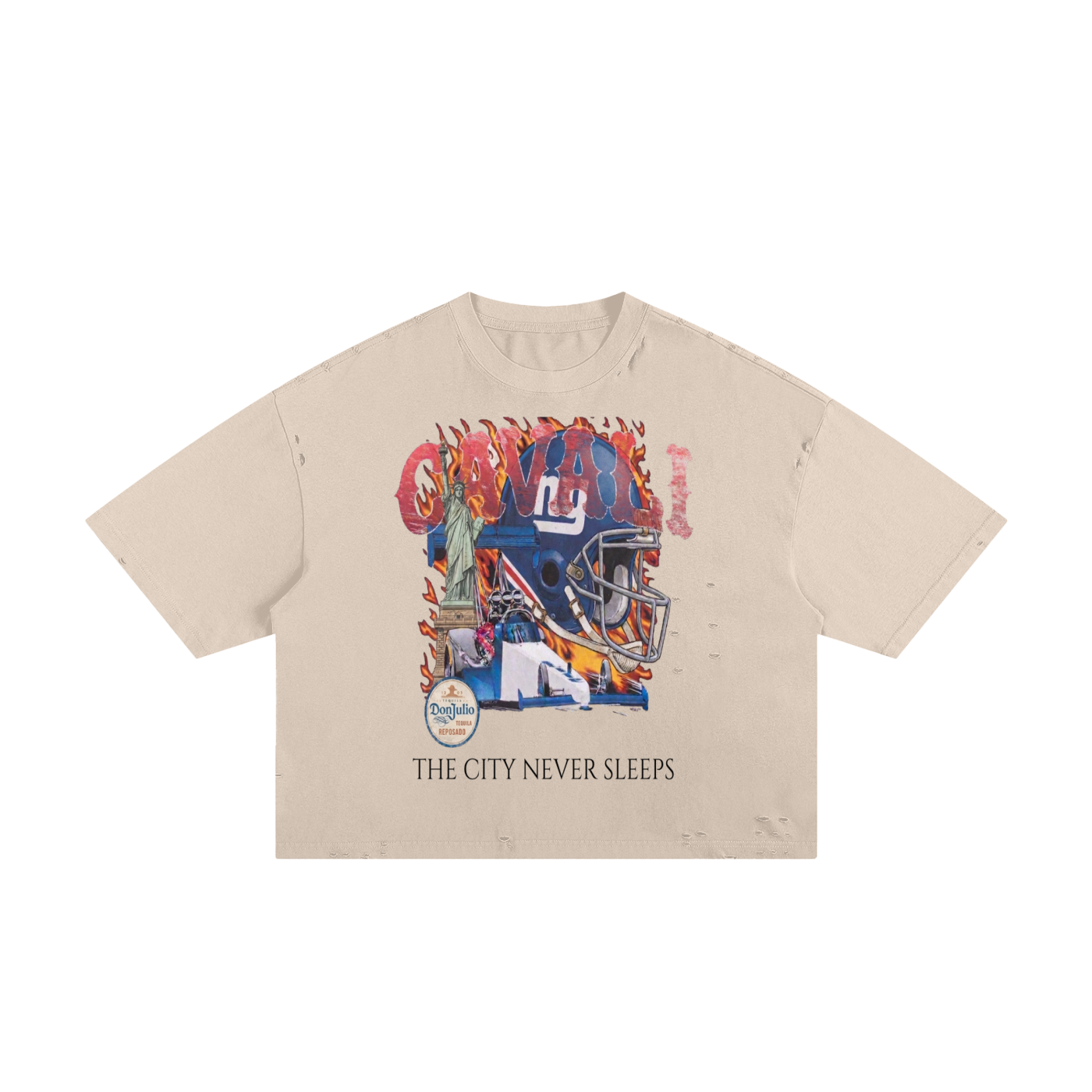 The City Never Sleeps Distressed T-Shirt