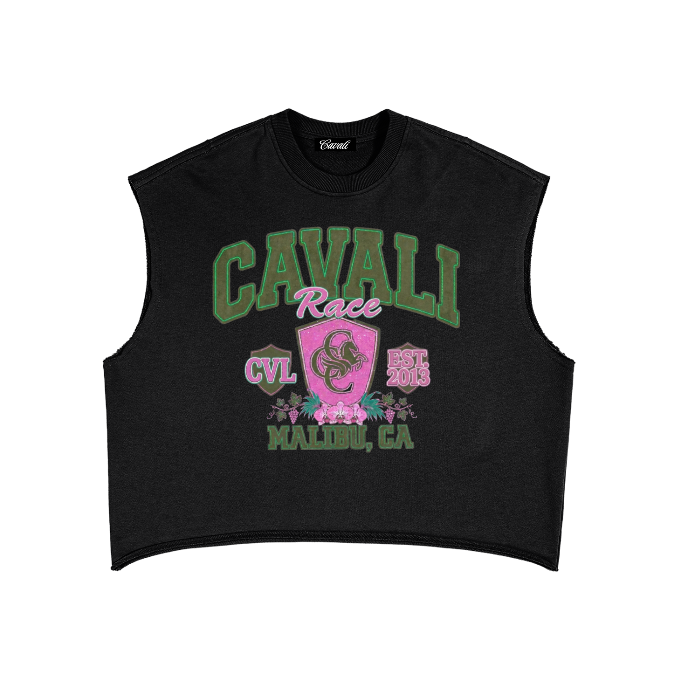 Cavali Race Terry Boxy Tank Top
