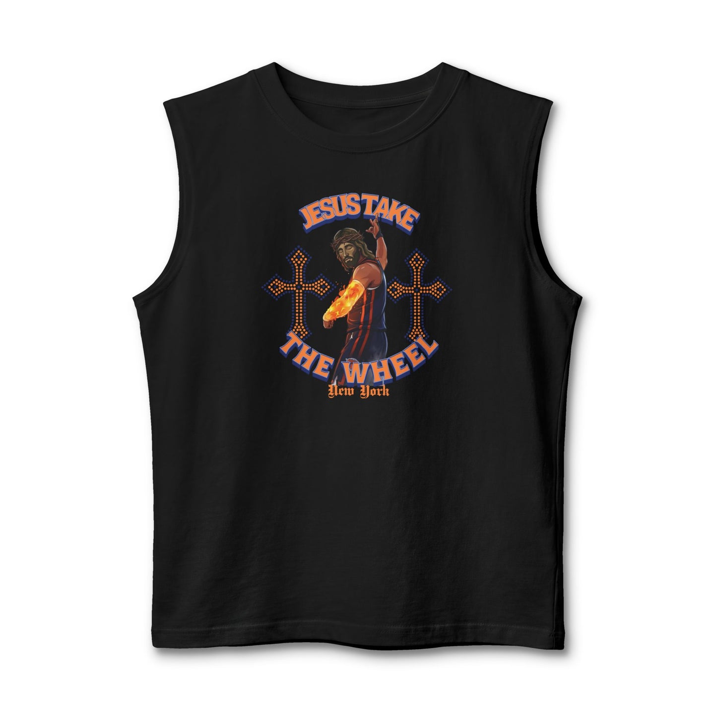 NYK Jesus Take The Wheel Cut Sleeve Shirt