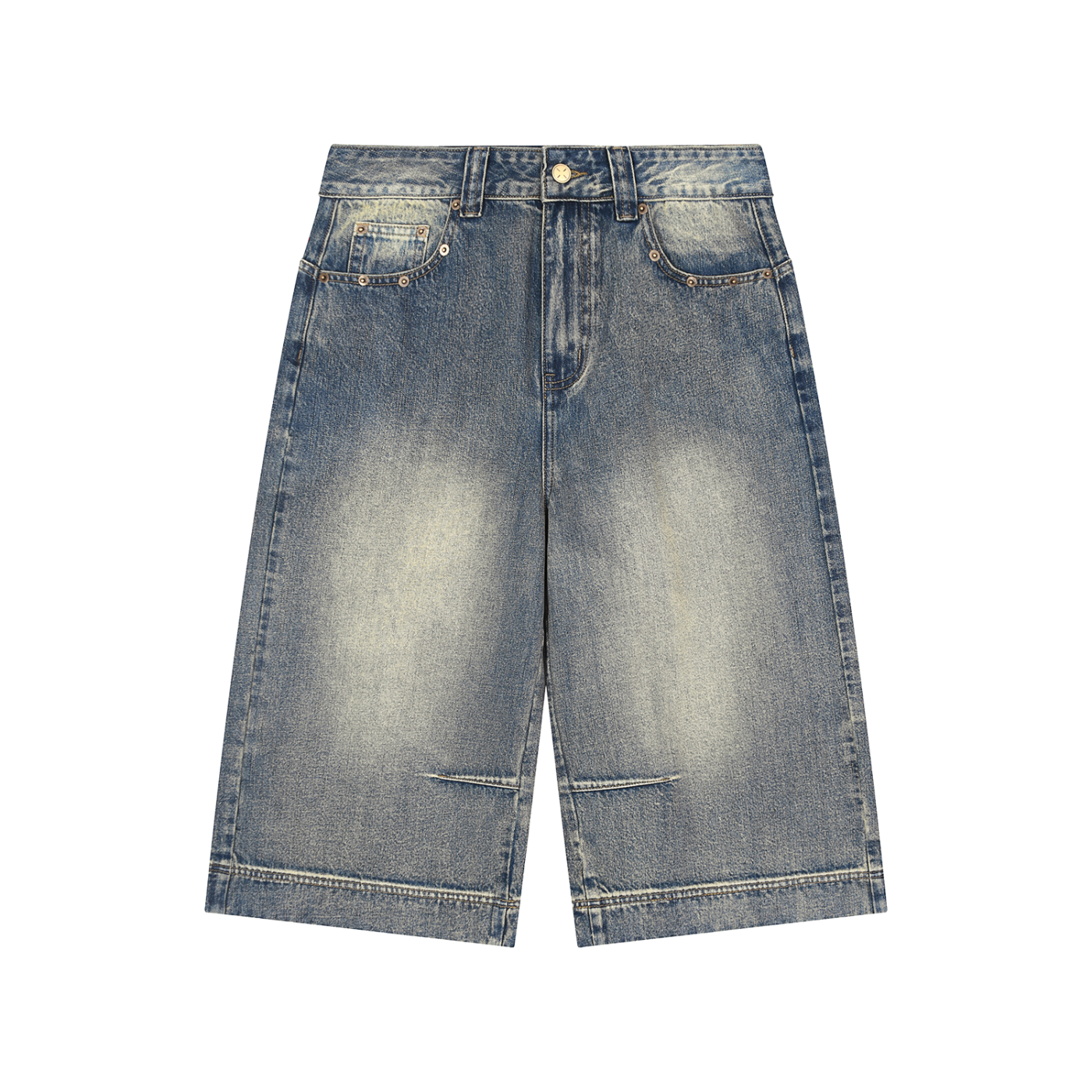 Vintage Wash CV Baggy Denim Shorts