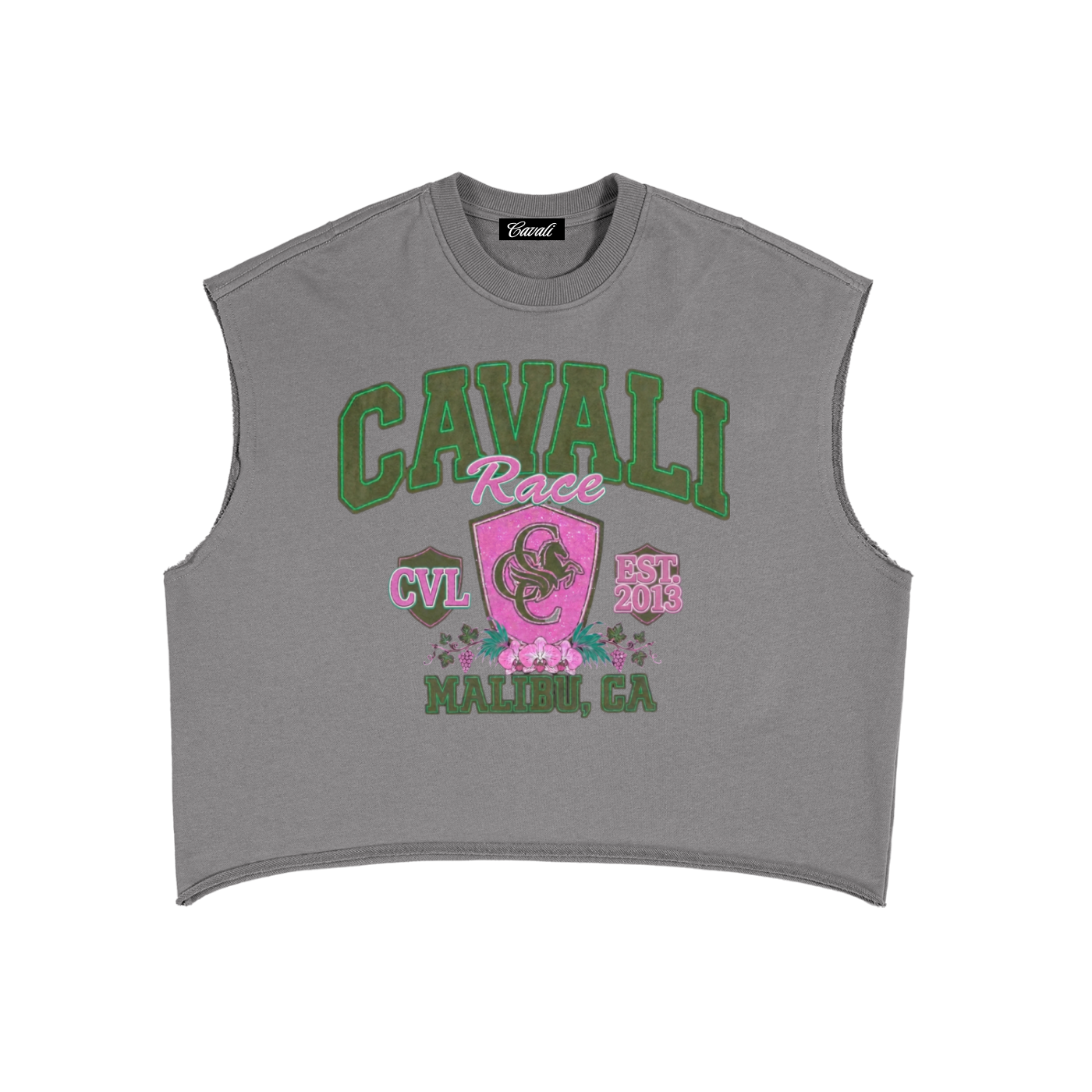 Cavali Race Terry Boxy Tank Top