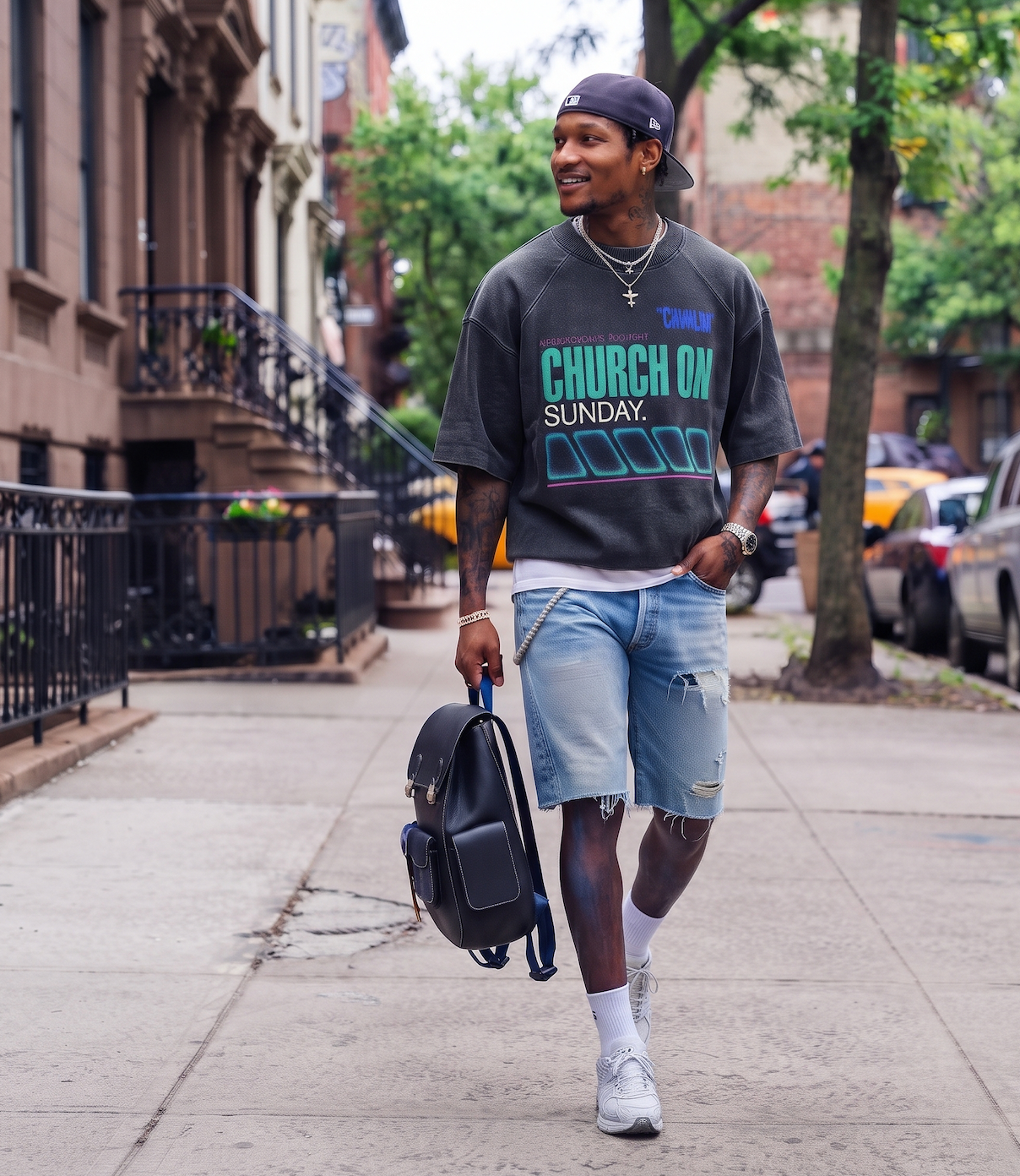 Church On Sunday Boxy Short Sleeve Sweatshirt