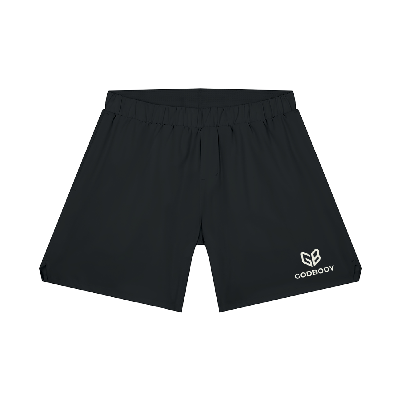 Godbody White Logo Performance Shorts