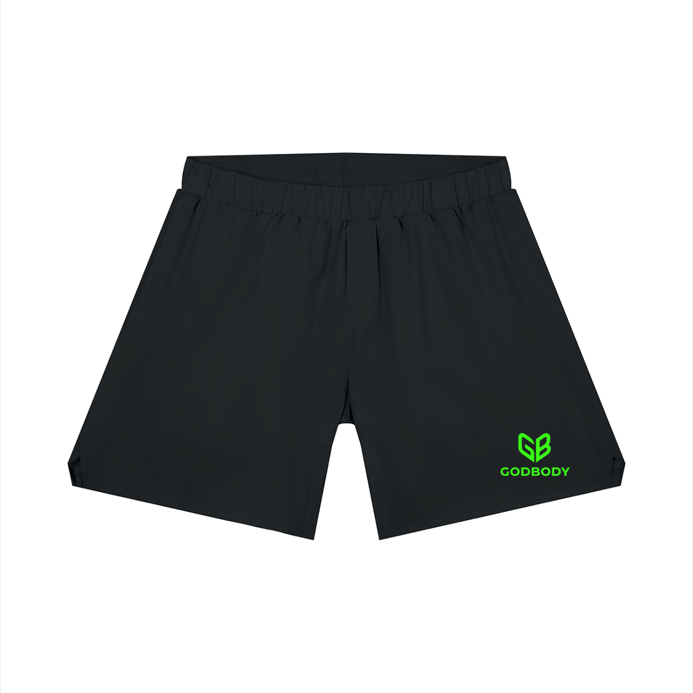 Godbody Electric Green Logo Training Shorts