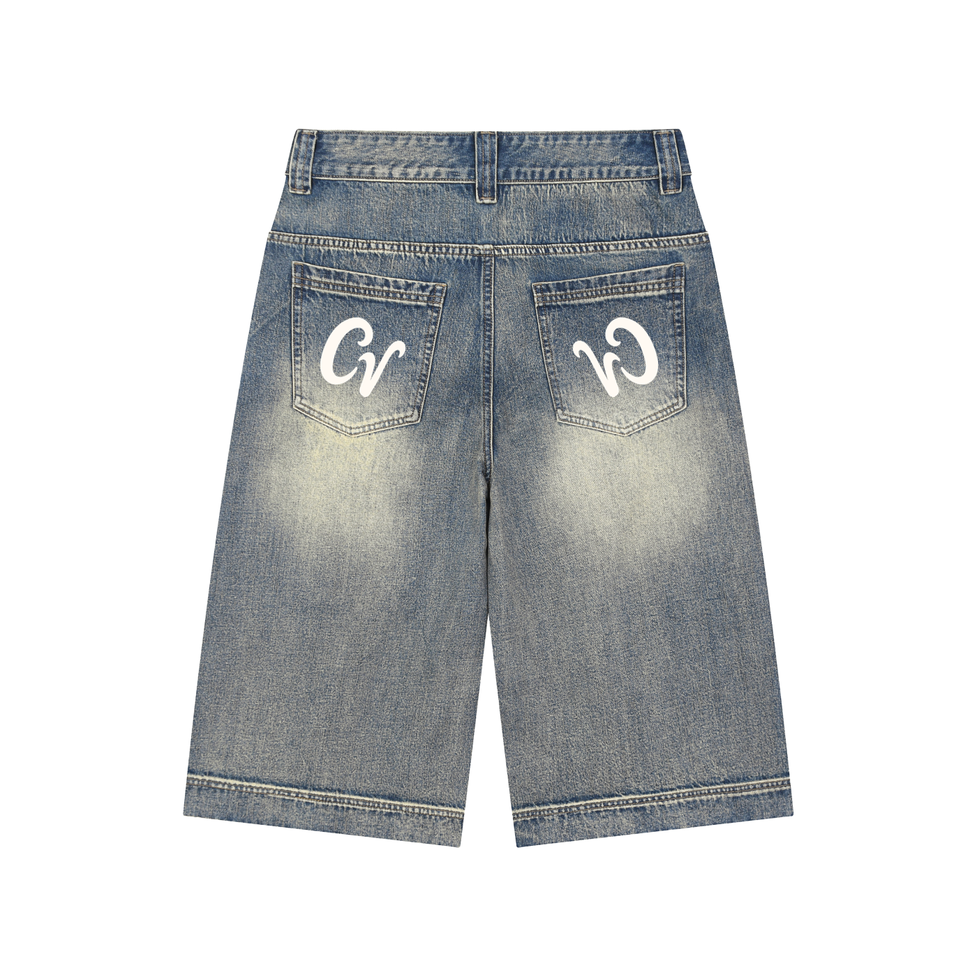 Vintage Wash CV Baggy Denim Shorts